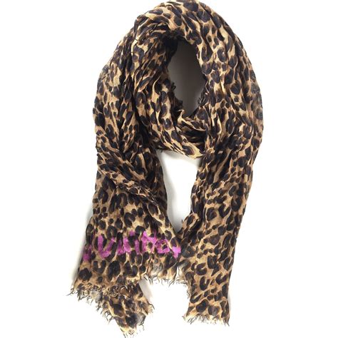 louis vuitton scarf leopard|louis vuitton paris scarf.